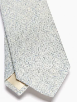 Favourbrook Mint Halton Silk Linen Tie- Ties