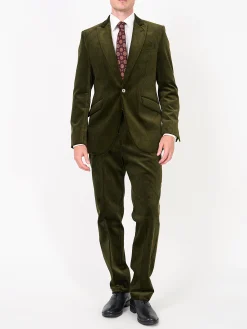 Favourbrook Moss Green Hatfield Cord Newport Jacket- Suits