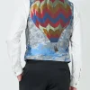 Favourbrook Multi Blanchard Cotton Single Breasted 4 Button Waistcoat- Waistcoats | Single Breasted Waistcoats