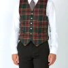 Favourbrook Multi Dunrobin Wool Single Breasted 6 Button Ticket Pocket Waistcoat- Waistcoats | Evening Waistcoats