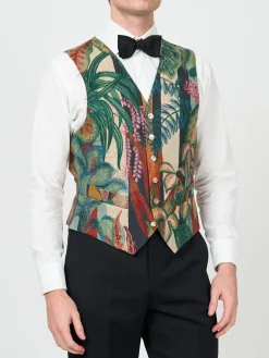 Favourbrook Multi Parbrook Single Breasted 6 Button Waistcoat- Waistcoats | Single Breasted Waistcoats