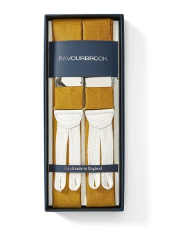 Favourbrook Mustard Douppion Silk Braces- Braces