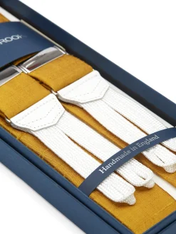 Favourbrook Mustard Douppion Silk Braces- Braces