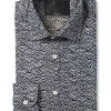 Favourbrook Navy / White Fan Cotton Burlington Shirt- Shirts