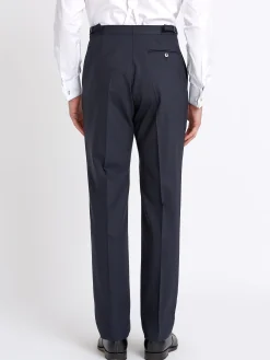 Favourbrook Navy Ascot High Waisted Flat Front Trouser- Royal Ascot | Wedding Attire