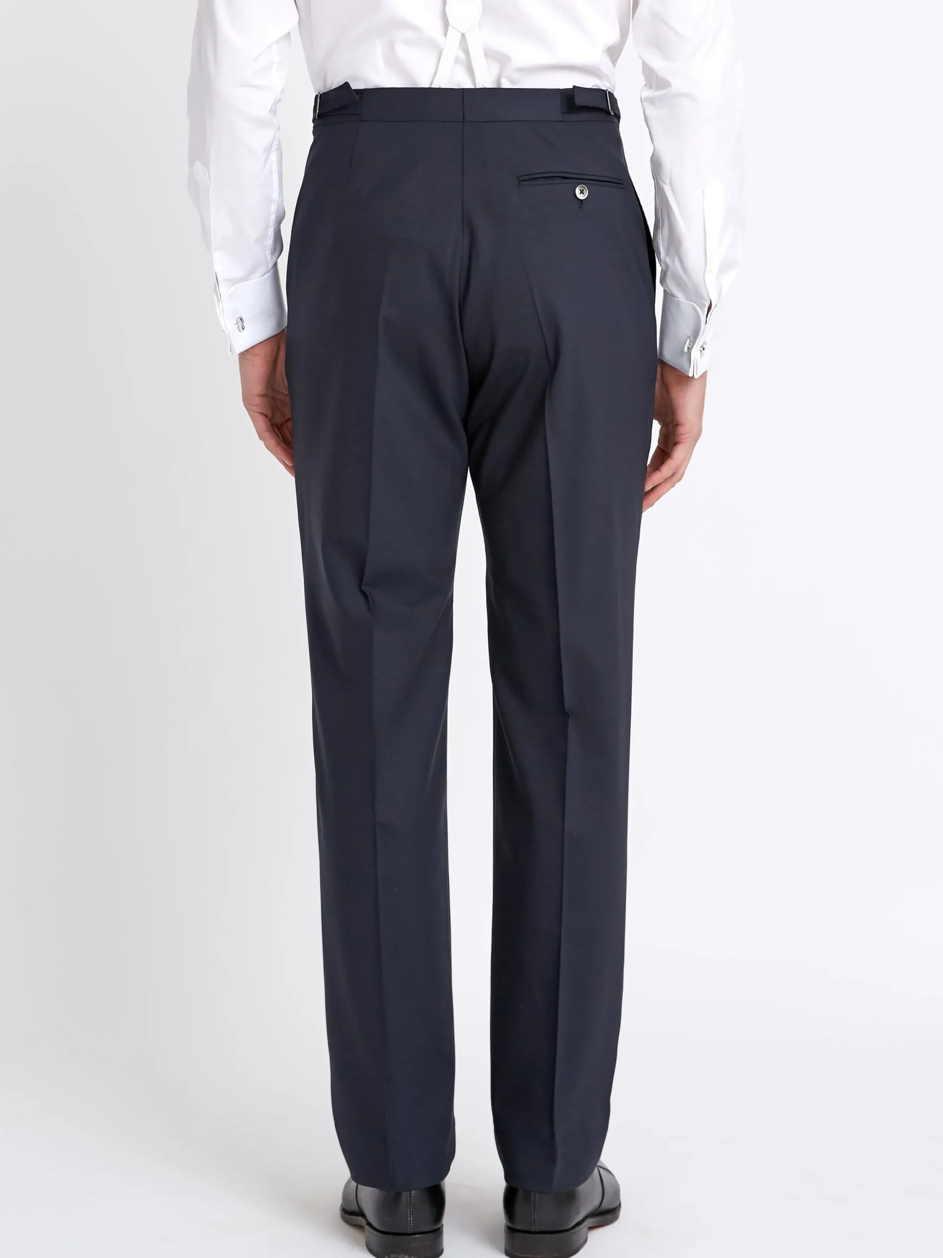Favourbrook Navy Ascot High Waisted Flat Front Trouser- Royal Ascot | Wedding Attire