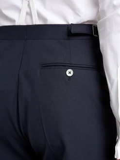 Favourbrook Navy Ascot High Waisted Flat Front Trouser- Royal Ascot | Wedding Attire