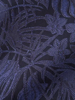 Favourbrook Navy Botanics Silk Single Breasted 4 Button Waistcoat- Waistcoats | Single Breasted Waistcoats