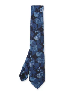 Favourbrook Navy Brimstone Silk Tie- Ties