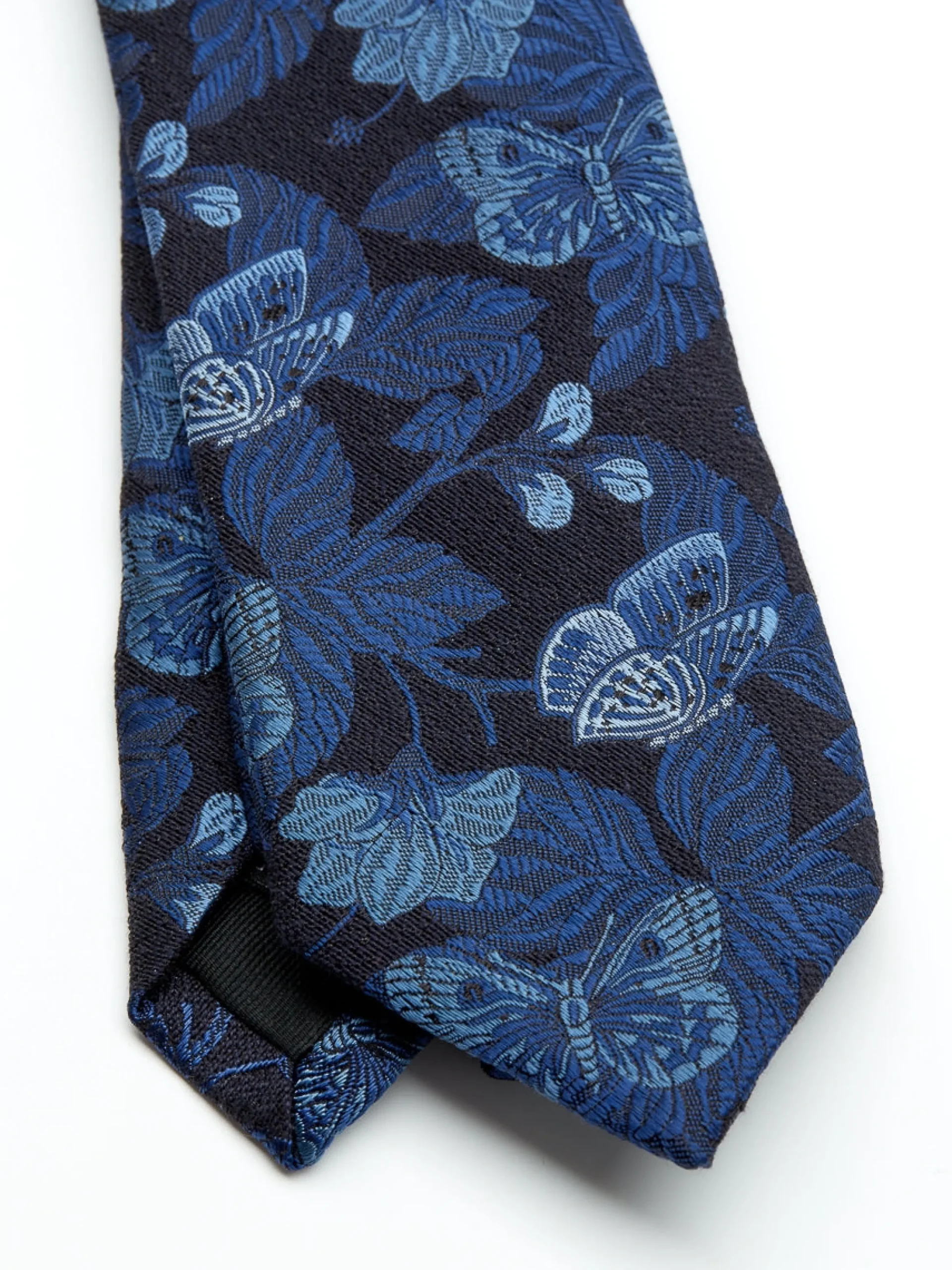 Favourbrook Navy Brimstone Silk Tie- Ties