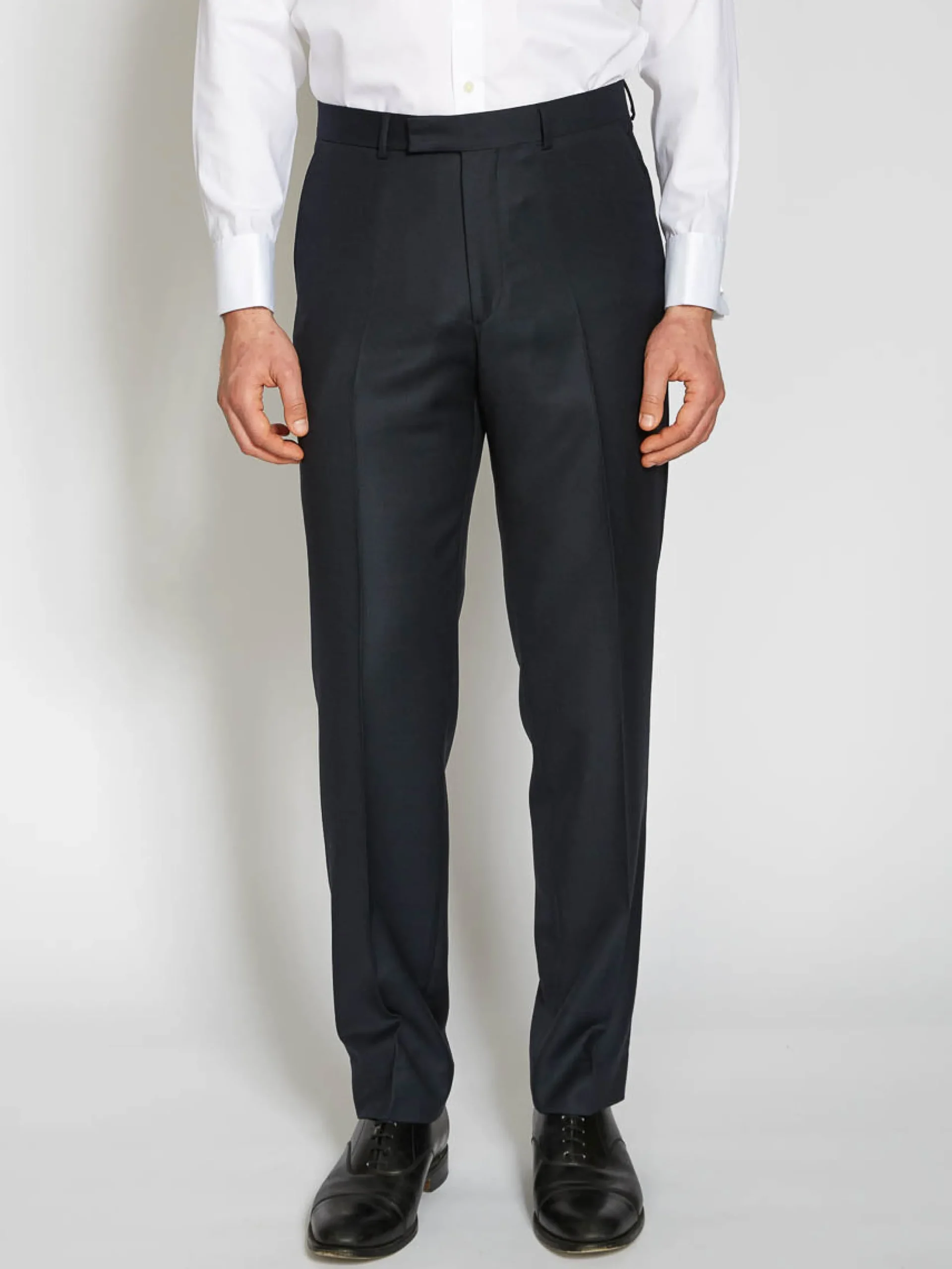 Favourbrook Navy Carlton Hopsack Windsor Trousers- Trousers | Suits