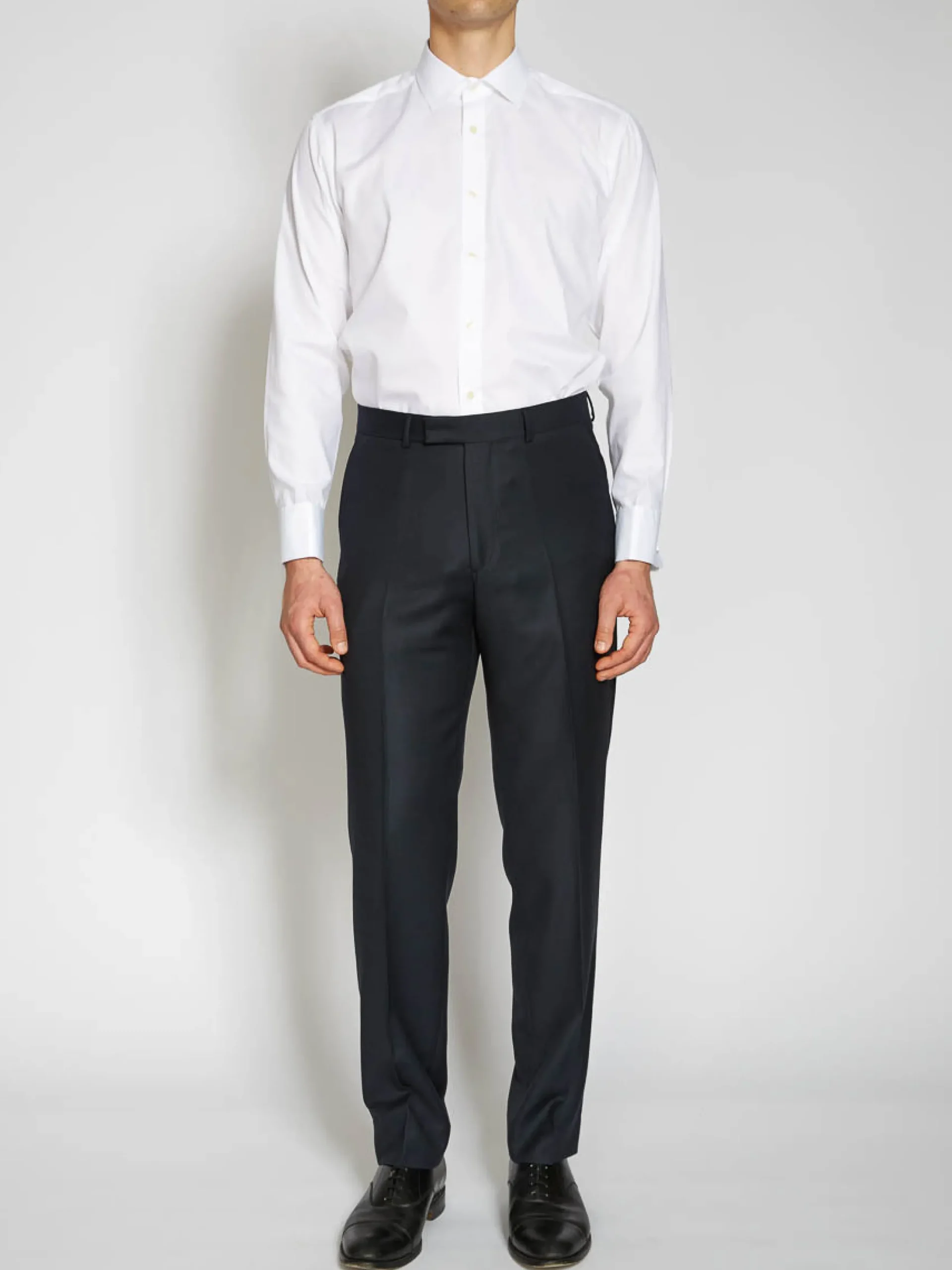 Favourbrook Navy Carlton Hopsack Windsor Trousers- Trousers | Suits