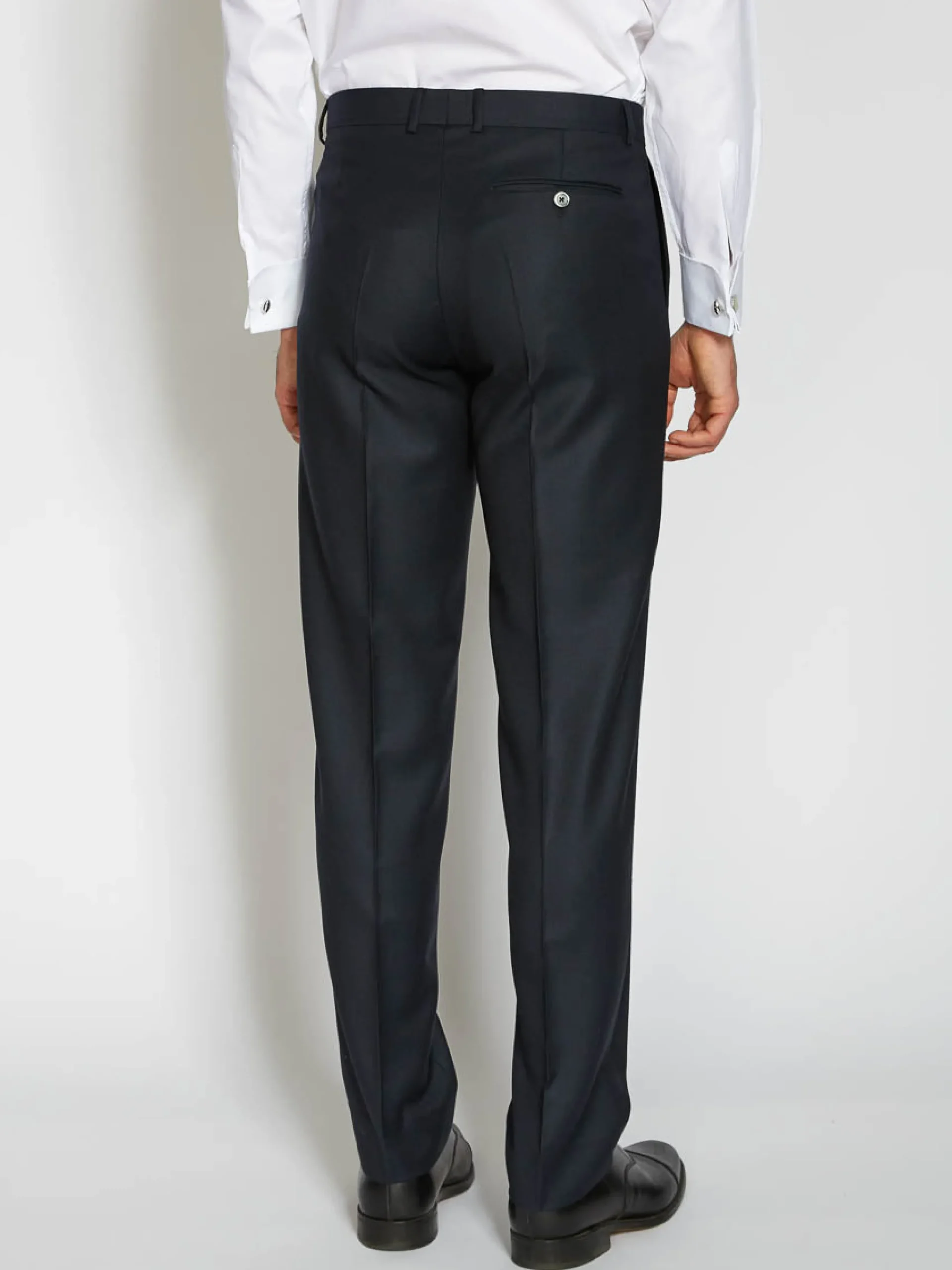 Favourbrook Navy Carlton Hopsack Windsor Trousers- Trousers | Suits