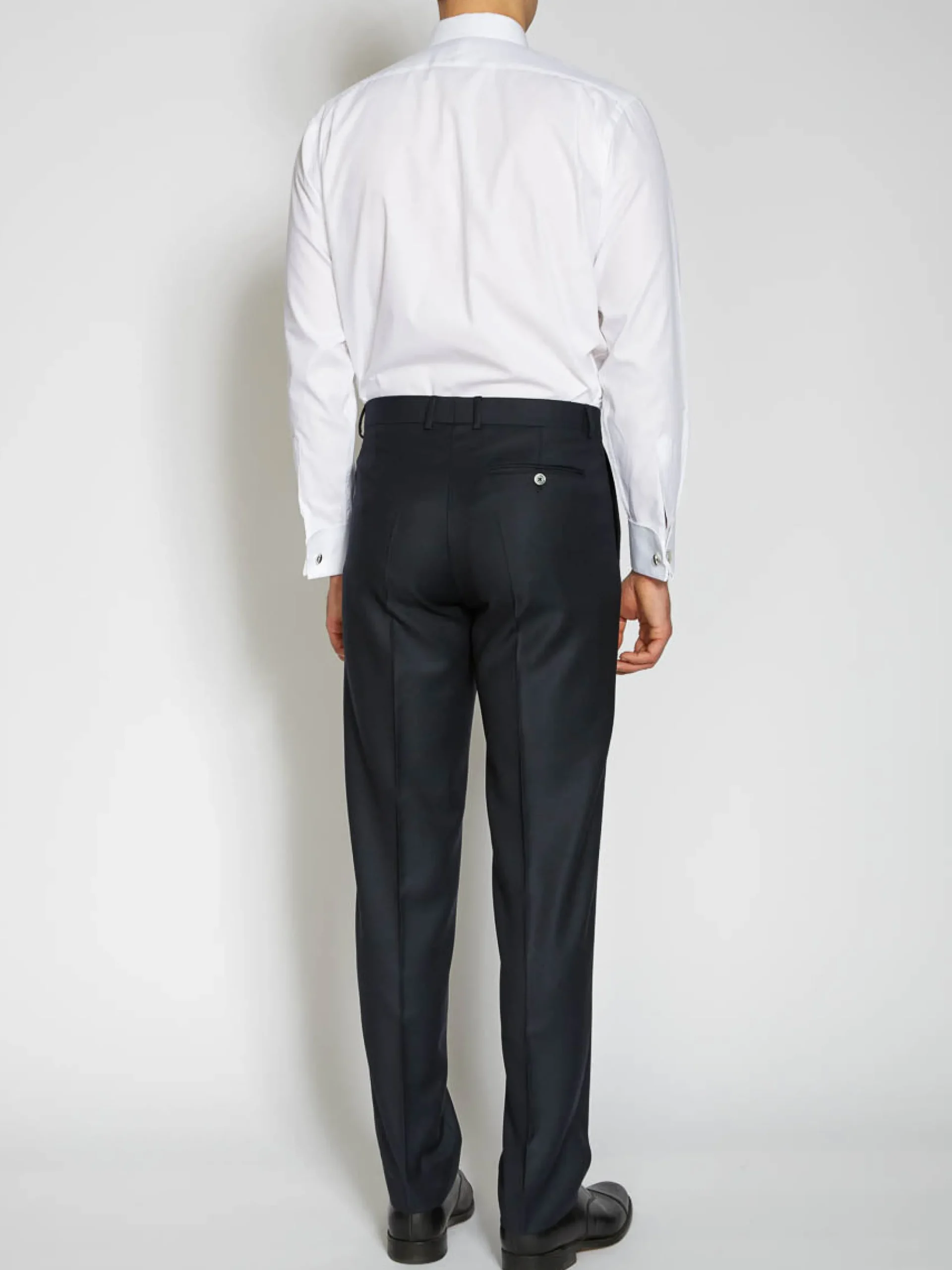 Favourbrook Navy Carlton Hopsack Windsor Trousers- Trousers | Suits
