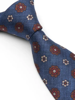 Favourbrook Navy Chartwell Silk Tie- Ties