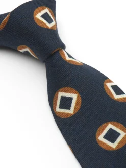 Favourbrook Navy Clivedon Silk Tie- Ties
