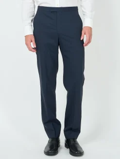 Favourbrook Navy Dalton Wool Dress Trouser- Trousers | Suits