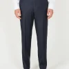 Favourbrook Navy Furlong Wool High Waisted Flat Front Trouser- Royal Ascot | Groomswear