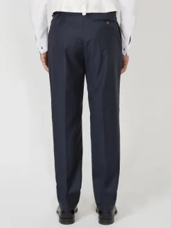 Favourbrook Navy Furlong Wool High Waisted Flat Front Trouser- Royal Ascot | Groomswear
