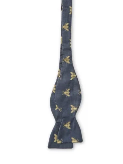 Favourbrook Navy Gold Bees Silk Bow Tie- Bow Ties