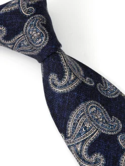 Favourbrook Navy Halworth Silk Tie- Ties