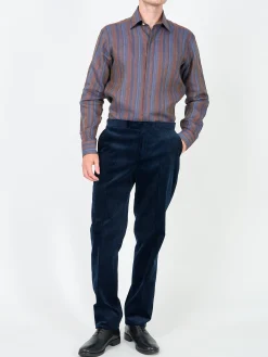 Favourbrook Navy Hatfield Cord Dress Trouser- Trousers | Suits