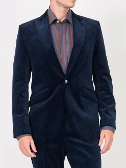 Favourbrook Navy Hatfield Cord Newport Jacket- Suits