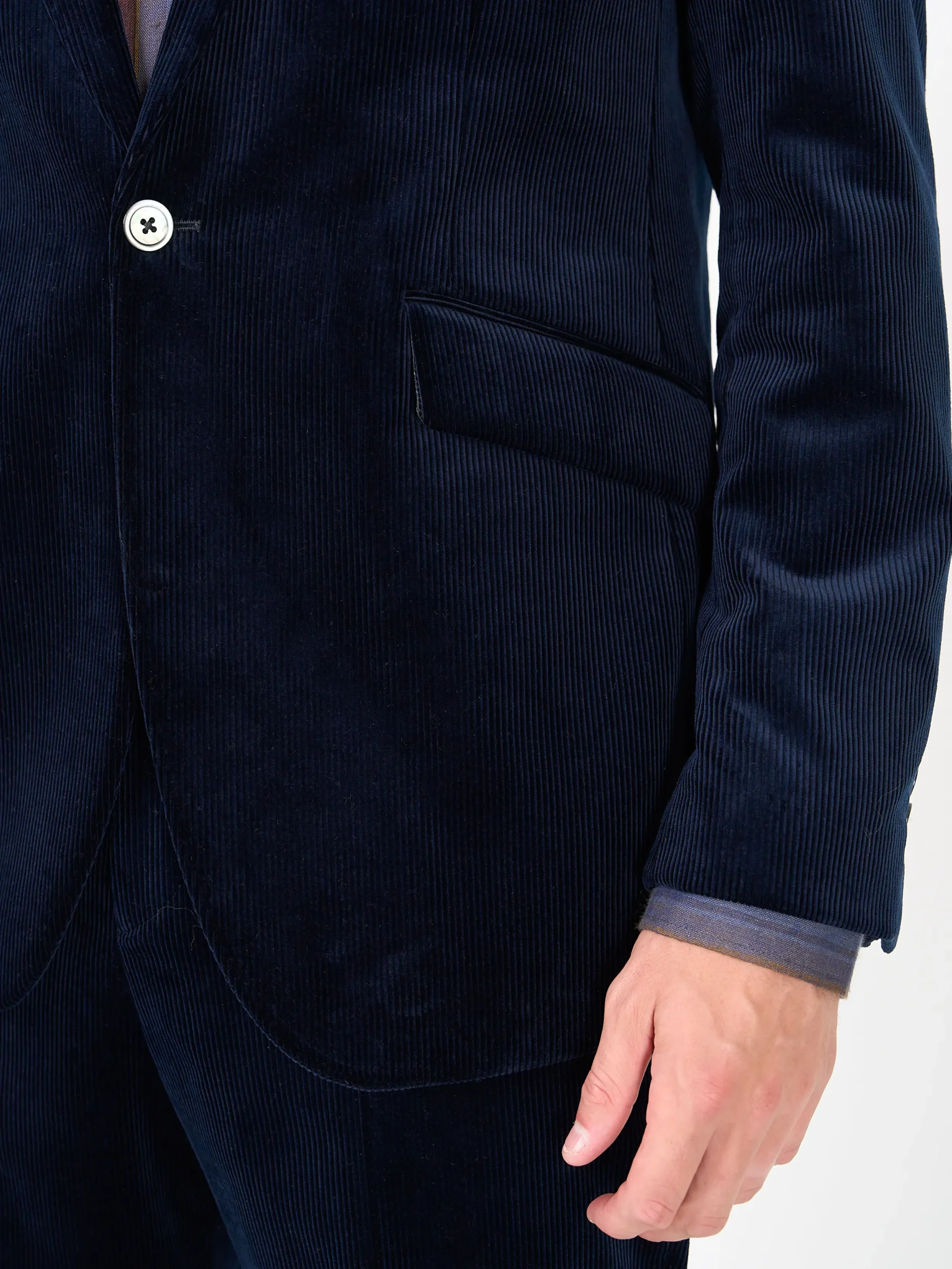Favourbrook Navy Hatfield Cord Newport Jacket- Suits