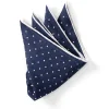 Favourbrook Navy Milford Spot Handkerchief- Pocket Squares