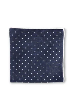 Favourbrook Navy Milford Spot Handkerchief- Pocket Squares
