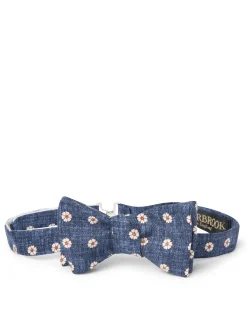Favourbrook Navy Osterley Silk Bow Tie- Bow Ties
