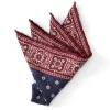Favourbrook Navy Osterley Silk Pocket Square- Pocket Squares