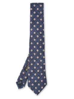 Favourbrook Navy Osterley Silk Tie- Ties