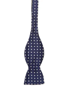 Favourbrook Navy Pickwick Silk Bow Tie- Bow Ties