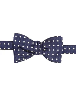 Favourbrook Navy Pickwick Silk Bow Tie- Bow Ties