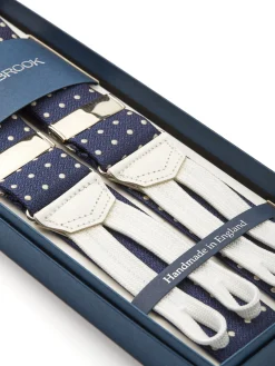 Favourbrook Navy Pickwick Silk Braces- Braces
