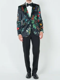 Favourbrook Navy Regency Velvet Newport Jacket- Velvet Jackets | Dinner Jackets
