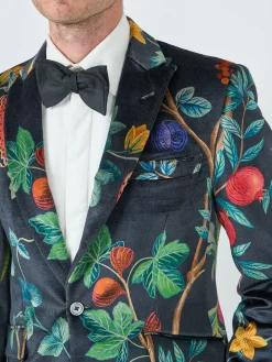 Favourbrook Navy Regency Velvet Newport Jacket- Velvet Jackets | Dinner Jackets