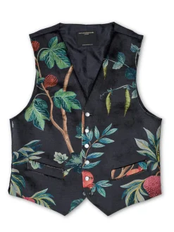 Favourbrook Navy Regency Velvet Single Breasted 6 Button Waistcoat- Waistcoats | Single Breasted Waistcoats