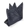Favourbrook Navy Spot Silk Pocket Square- Pocket Squares