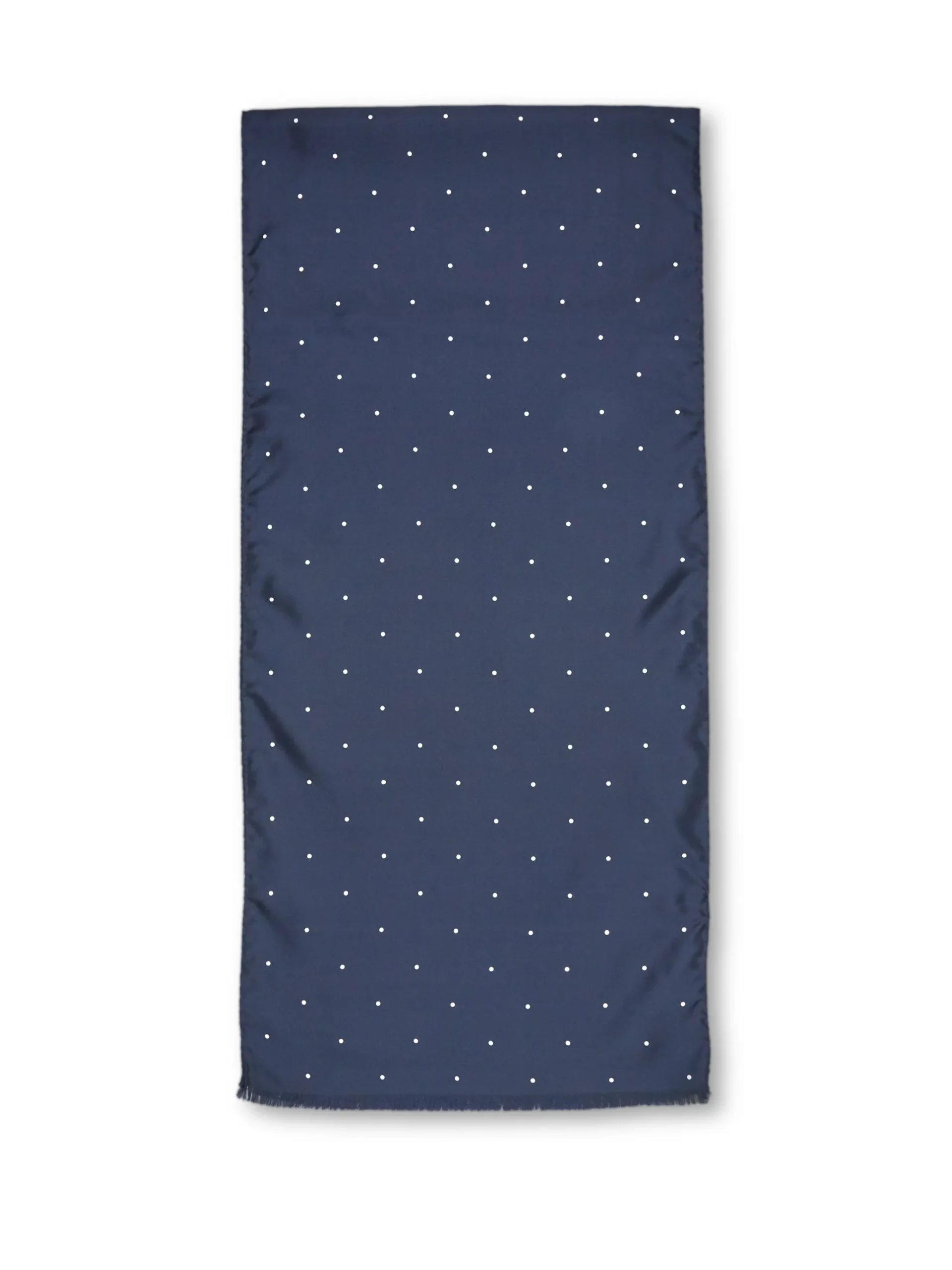 Favourbrook Navy Spot Silk Scarf- Scarves & Cravats