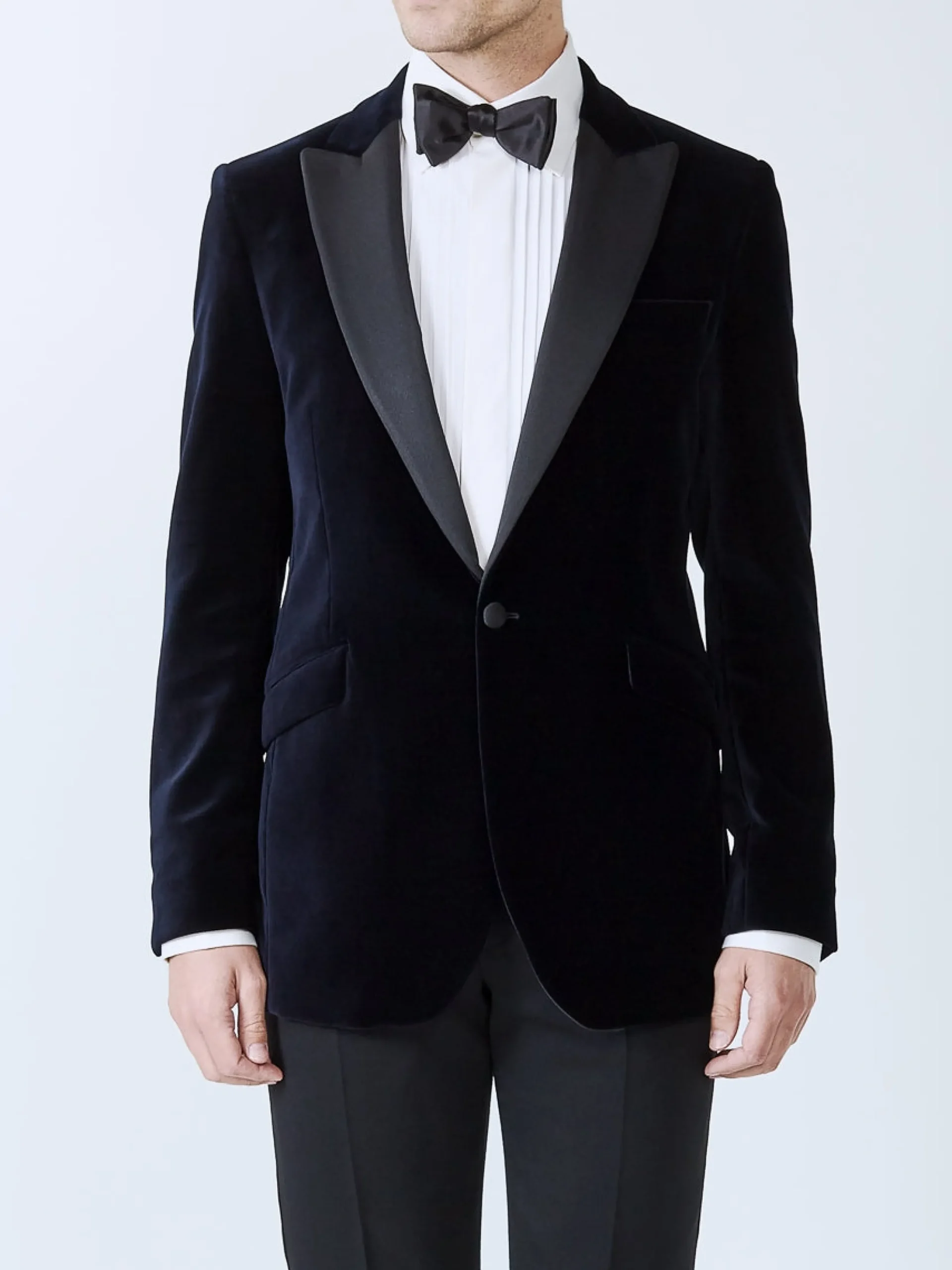 Favourbrook Navy Velvet Cotton Dinner Jacket- Eveningwear | Occasionwear