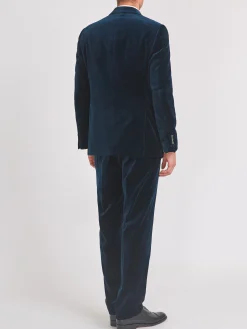 Favourbrook Navy Velvet Cotton Newport Jacket- Velvet Jackets