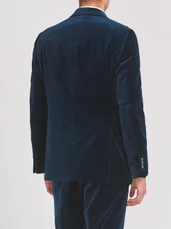 Favourbrook Navy Velvet Cotton Newport Jacket- Velvet Jackets