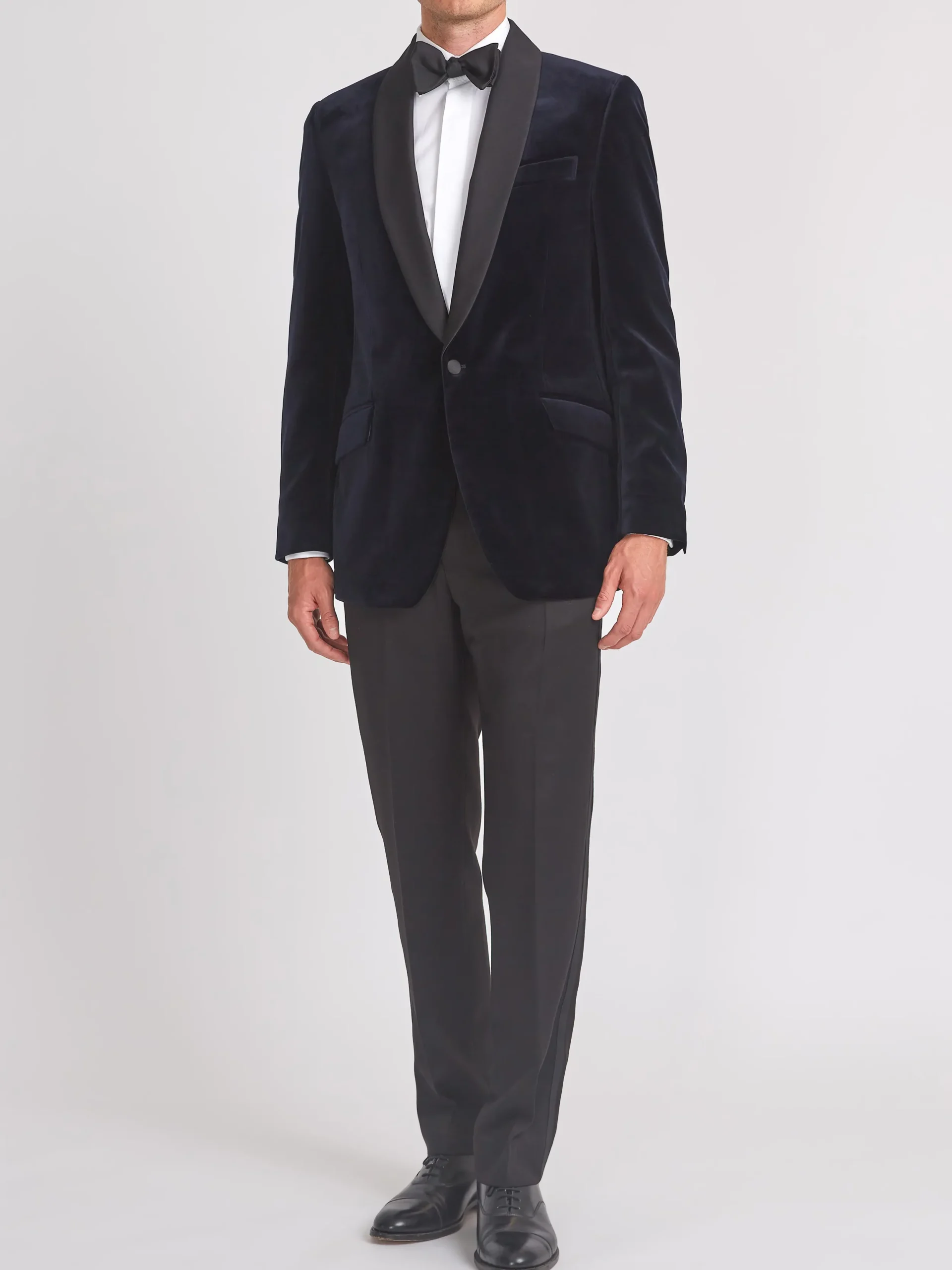 Favourbrook Navy Velvet Shawl Lapel Dinner Jacket- Occasionwear | Velvet Jackets