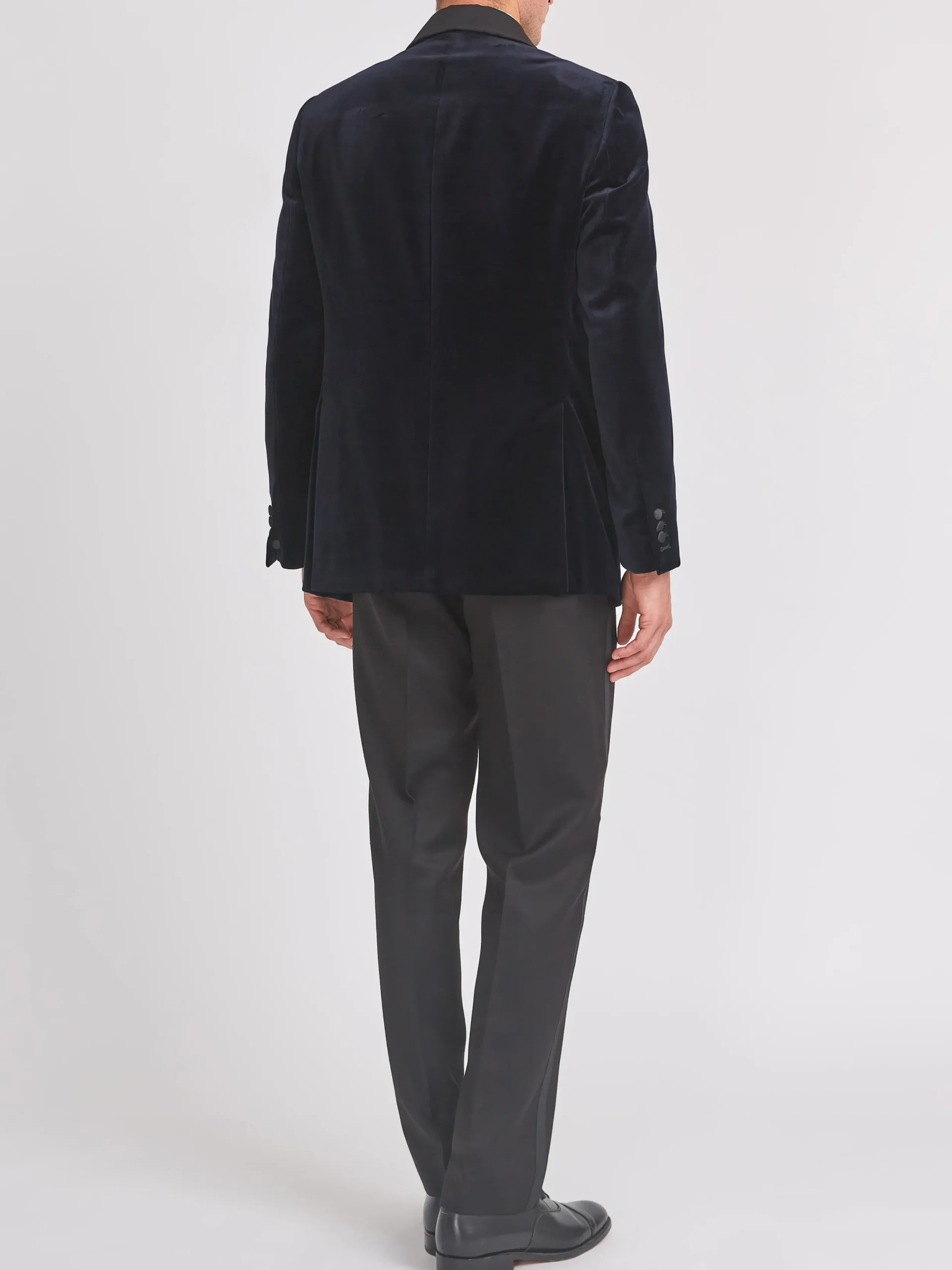 Favourbrook Navy Velvet Shawl Lapel Dinner Jacket- Occasionwear | Velvet Jackets