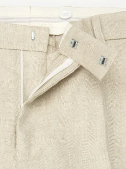 Favourbrook Oatmeal Dawlish Windsor Trouser- Trousers | Suits