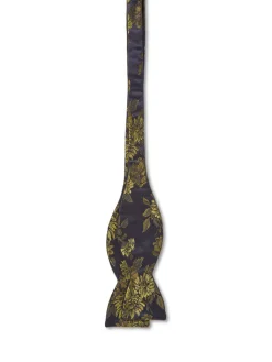 Favourbrook Olive Bourgainville Silk Bow Tie- Bow Ties