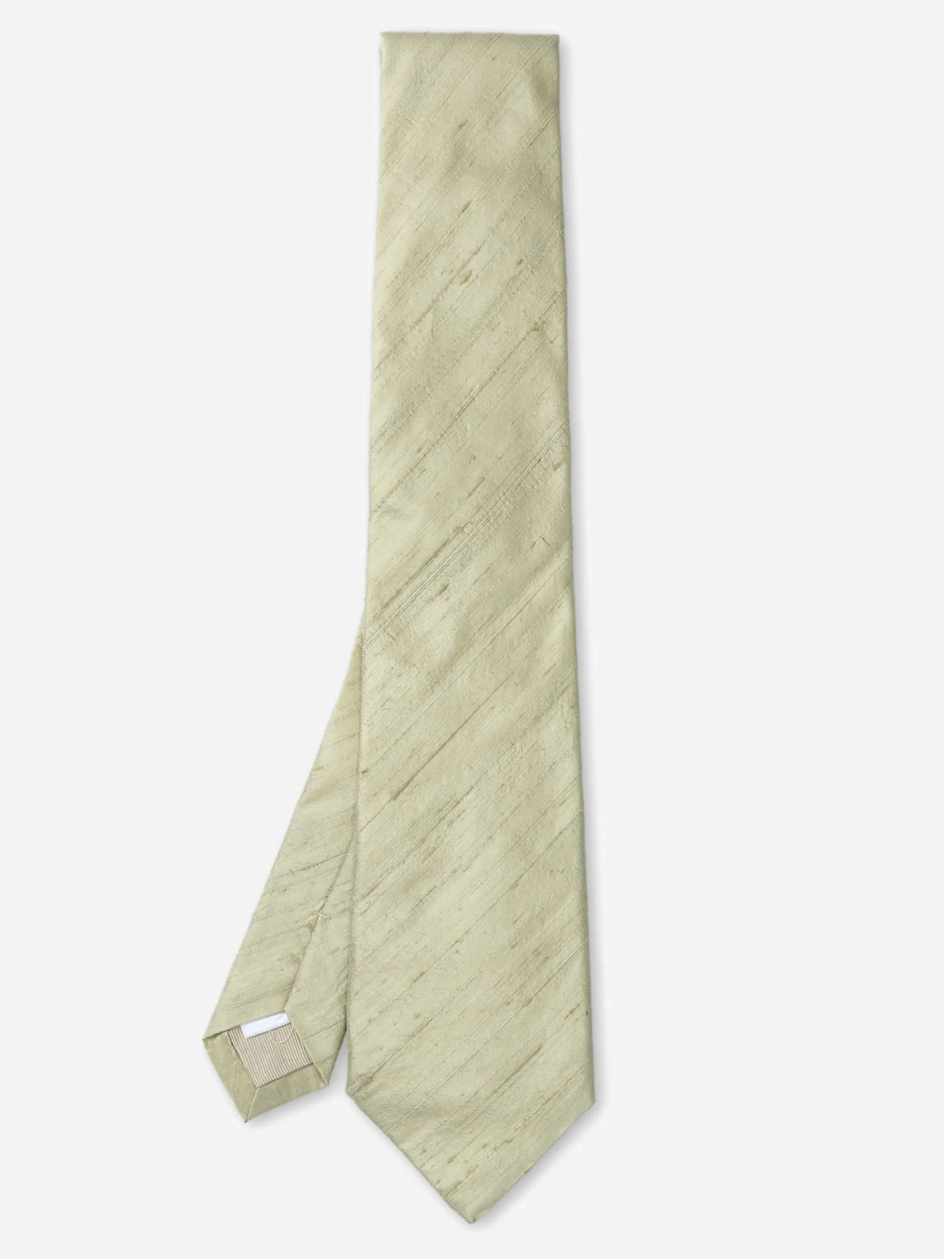 Favourbrook Olive Douppion Silk Tie- Ties