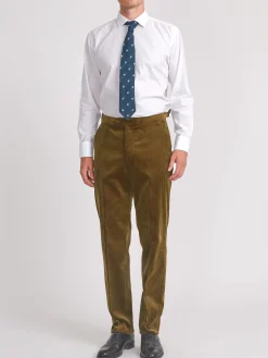 Favourbrook Olive Hatfield Cord Dress Trouser- Trousers | Suits